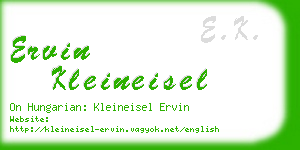 ervin kleineisel business card